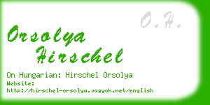 orsolya hirschel business card